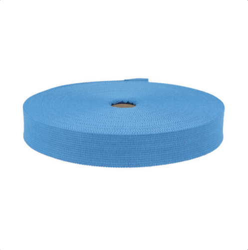 Taśma lamówka dziana - 25 mm - 191 - Niebieski