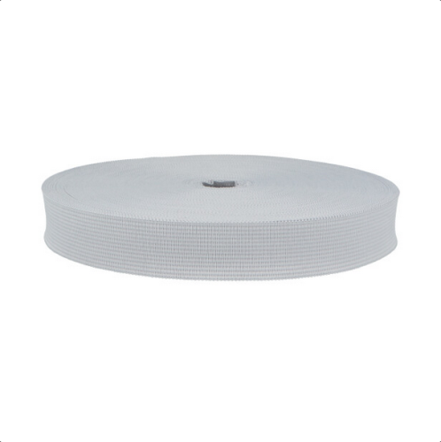 Taśma lamówka dziana - 25 mm - 310 - Jasny szary