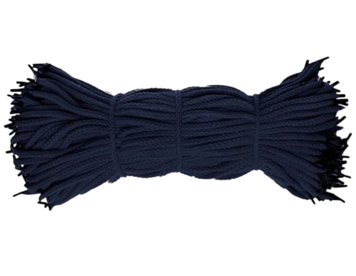 Sznurek reklamowy do toreb prezentowych - Bawełniany - Granatowy