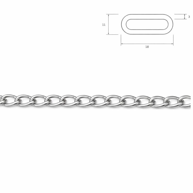 Łańcuch metalowy pancerny - 3 mm