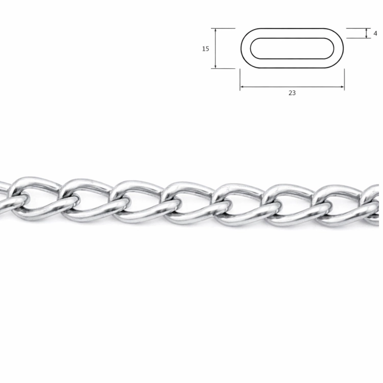Łańcuch metalowy pancerny - 4 mm