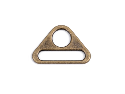 Półkółko trójkąt metalowy - 25 mm i 30 mm - Stare złoto