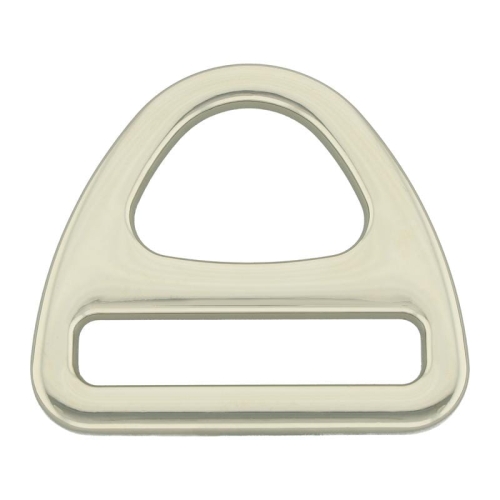 Półkółko trójkąt metalowy - 50 mm - Srebrny