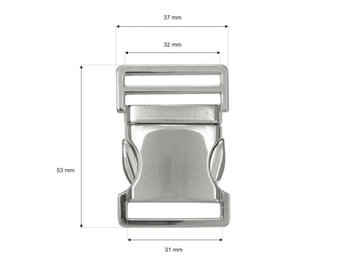 Klamra metalowa - 30 mm - Wymiary