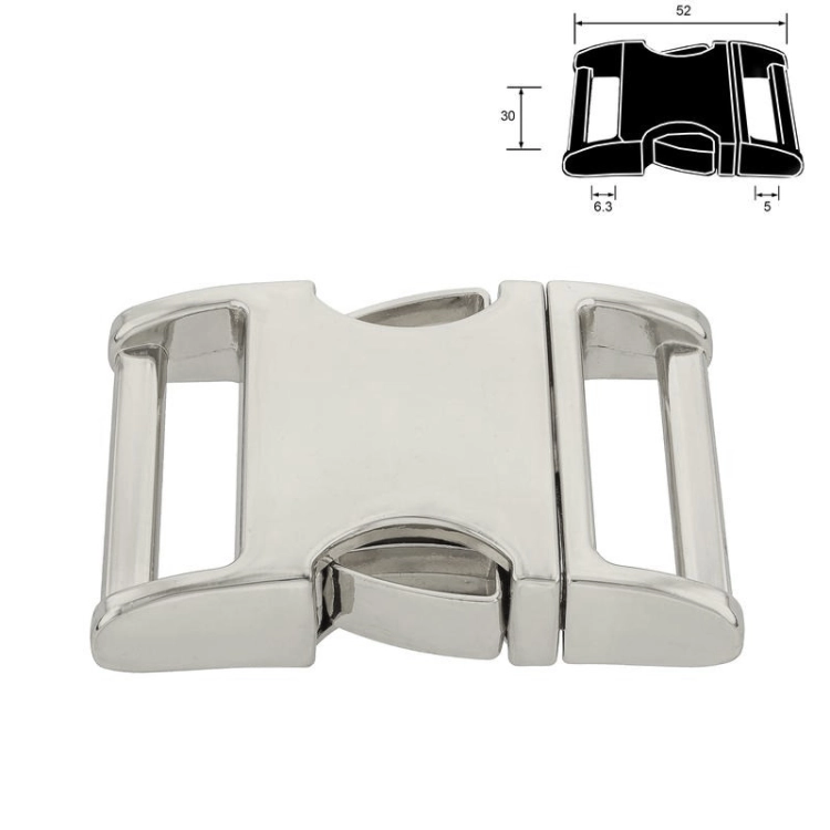 Klamra metalowa - 30 mm - Srebrna