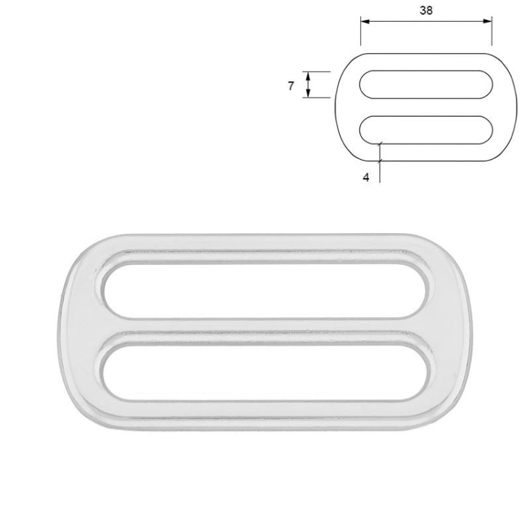 Regulator metalowy odlewany - 38 mm - Srebrny