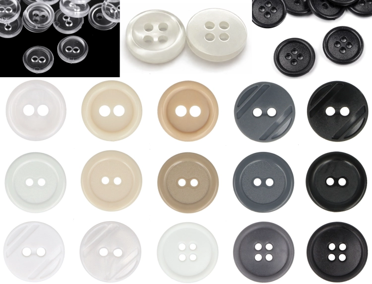 Guziki plastikowe (11mm - 20mm) - 9 kolorów
