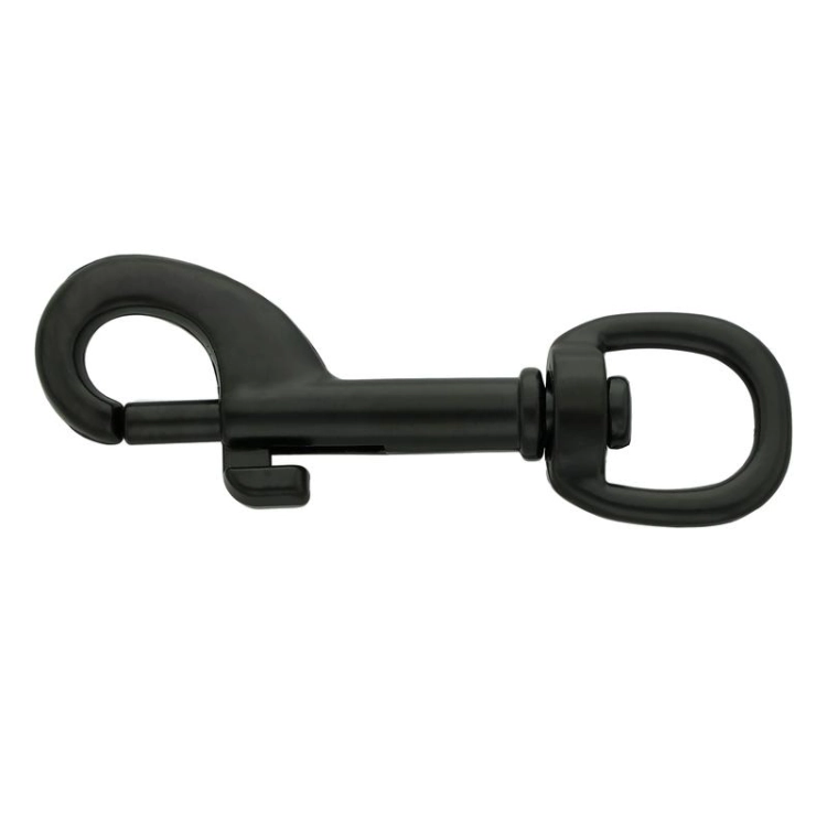 Karabińczyk metalowy - 12mm x 68mm - Czarny