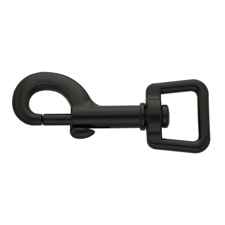 Karabińczyk metalowy - 16mm x 68mm - Czarny