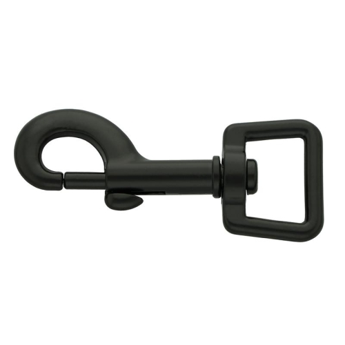 Karabińczyk metalowy - 20mm x 68mm - Czarny