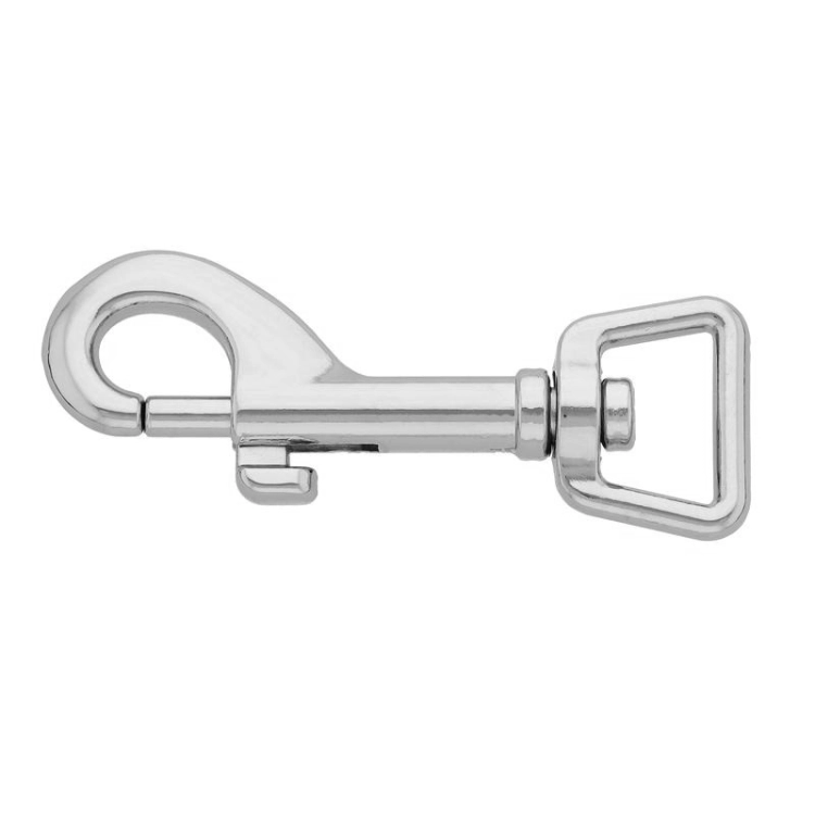 Karabińczyk metalowy - 16mm x 68mm - Srebrny