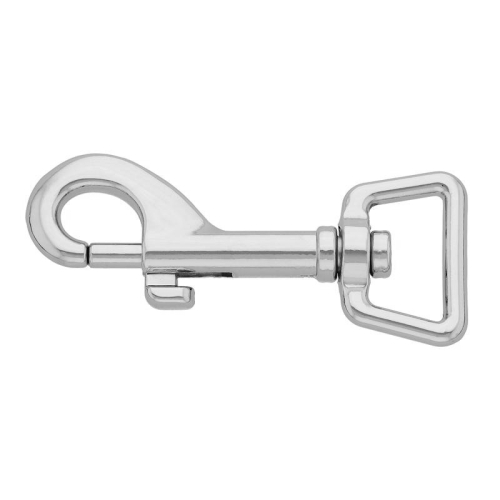 Karabińczyk metalowy - 20mm x 68mm - Srebrny