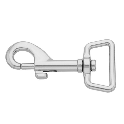 Karabińczyk metalowy - 25mm x 68mm - Srebrny