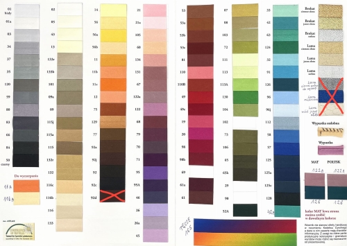 Wypustka atłasowa (Ø 1,6 mm) - 124 kolory - Katalog