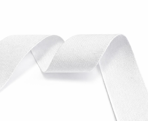Taśma bawełniana odzieżowa - 30 mm - Biała