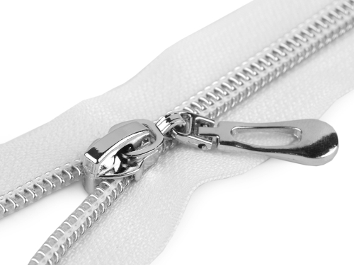 Zamki spiralne '7' - Srebrna żyłka - Biały 2