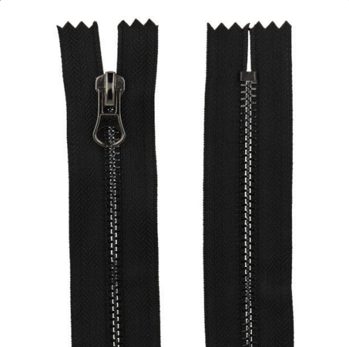 Zamek metalowy - Ciemny nikiel - Nierozdzielczy