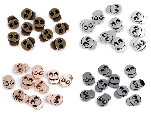 Stoper metalowy - Zacisk do sznurka podwójny