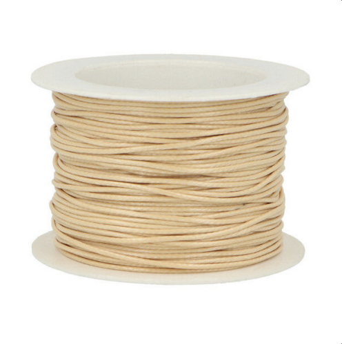 Sznurek woskowany - 1 mm - Beżowy
