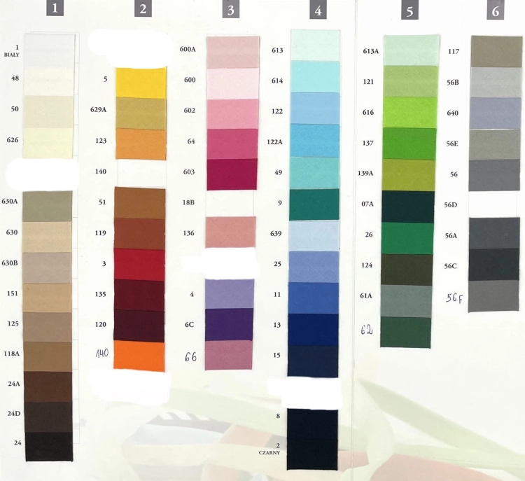 Lamówka bawełniana (18 mm) - 70 kolorów - Katalog