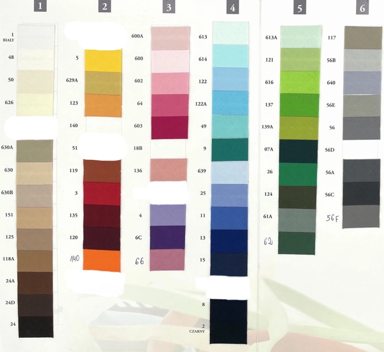 Lamówka bawełniana (18 mm) - 70 kolorów - Katalog