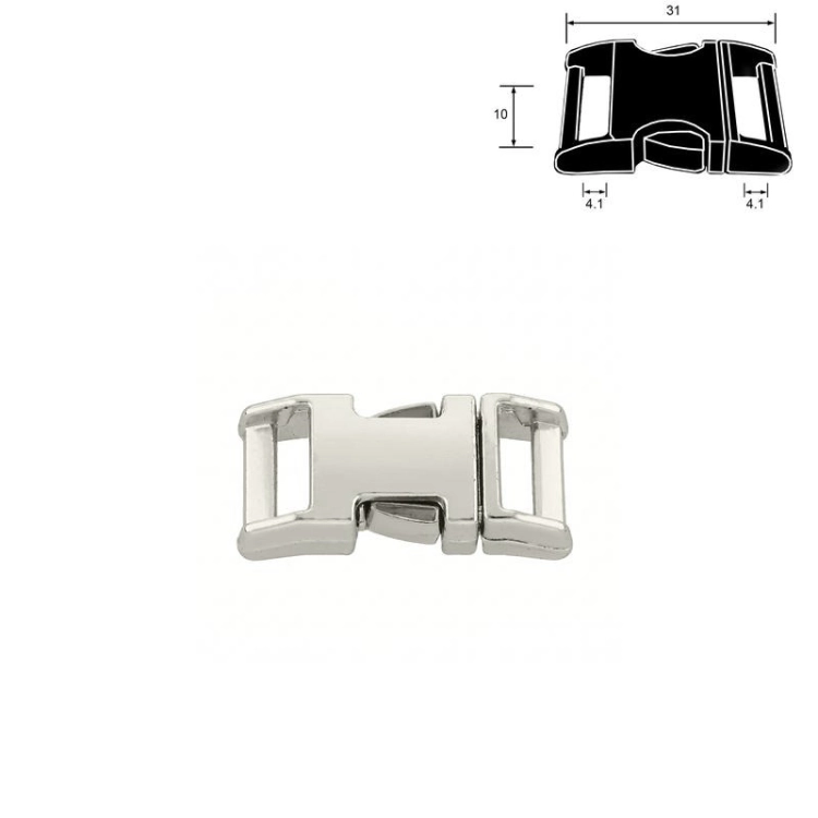 Klamra metalowa - 10 mm - Srebrna