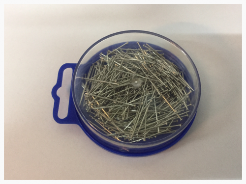 Szpilki stalowe niklowane