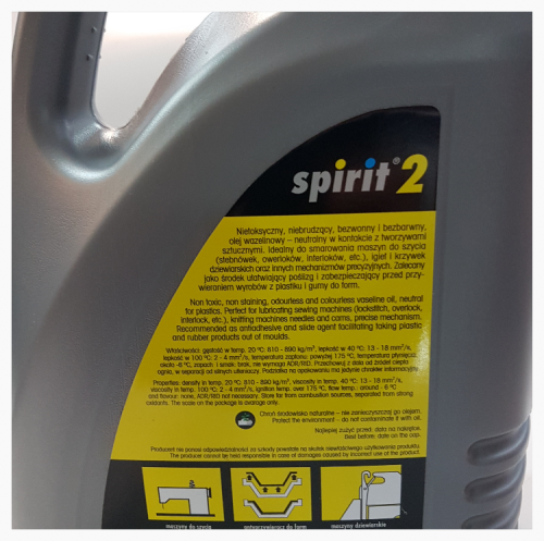 Olej wazelinowy do maszyn szwalniczych - oliwiarka 5 litrów