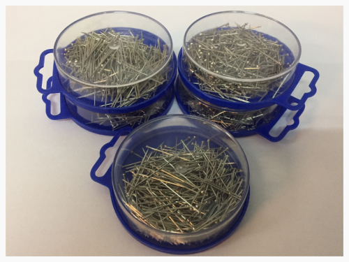 Szpilki stalowe niklowane