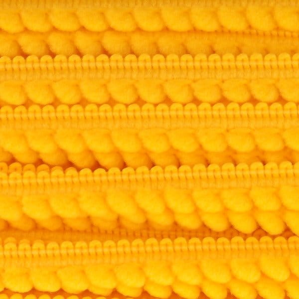 Taśma z pomponikami 10 mm pomarańczowa