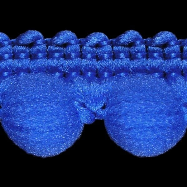 Taśma z pomponikami 12 mm ciemnoniebieska