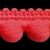 Taśma z pomponikami 12 mm czerwona