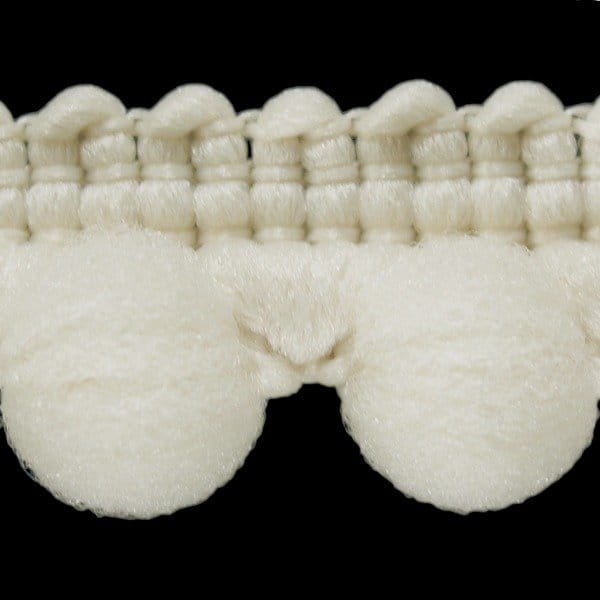 Taśma z pomponikami 12 mm ecru