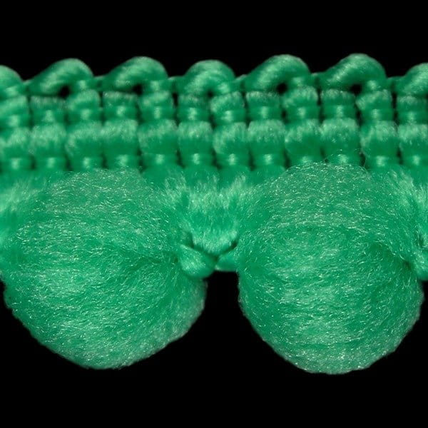 Taśma z pomponikami 12 mm jasnozielona