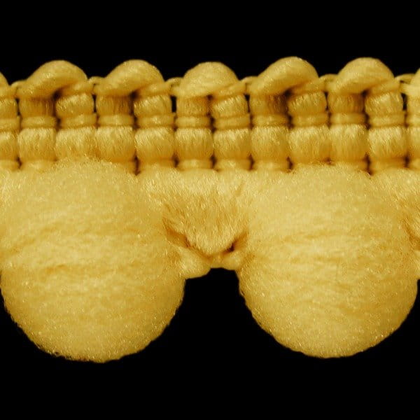 Taśma z pomponikami 12 mm kremowa