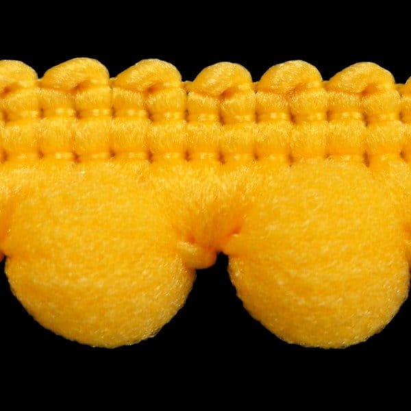 Taśma z pomponikami 12 mm pomarańczowa
