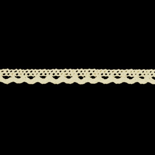 Koronka bawełniana - 0,8 cm - kremowa