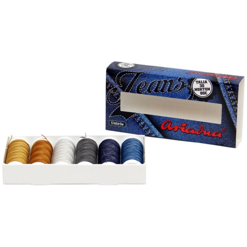 Zestaw 6 szpulek - Nici Ariadna - Jeans