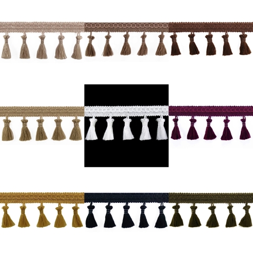 Taśma z chwościkami 55 mm - 20 kolorów