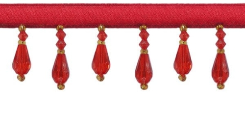 Koraliki na taśmie 35 mm - czerwone