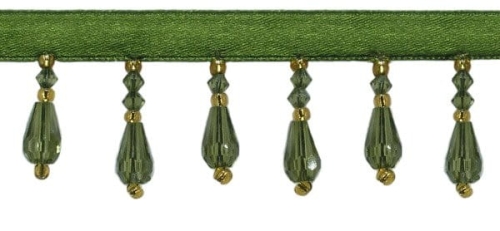 Koraliki na taśmie 35 mm - oliwkowe