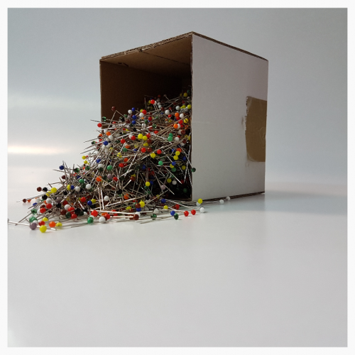 Szpilki z kolorową główką - 45 mm - 0,5 kg