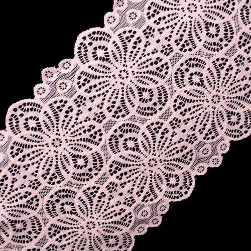 Koronka ELASTYCZNA - 18 cm - Pudrowy róż