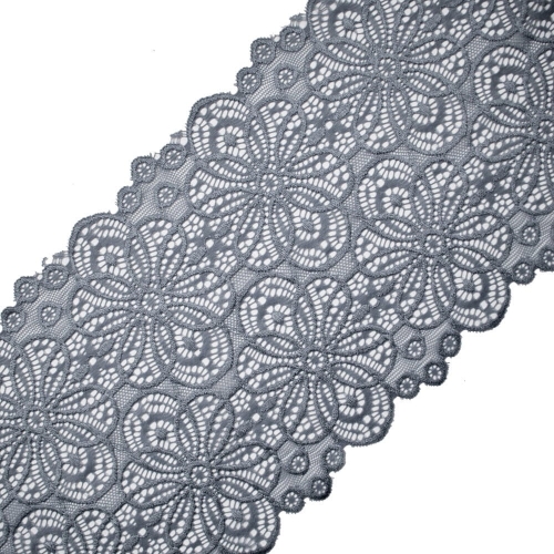 Koronka ELASTYCZNA - 18 cm - Grafitowa