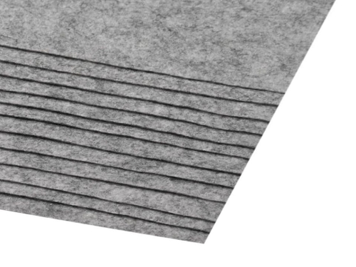 Filc 20x30 cm - Szaro-biały