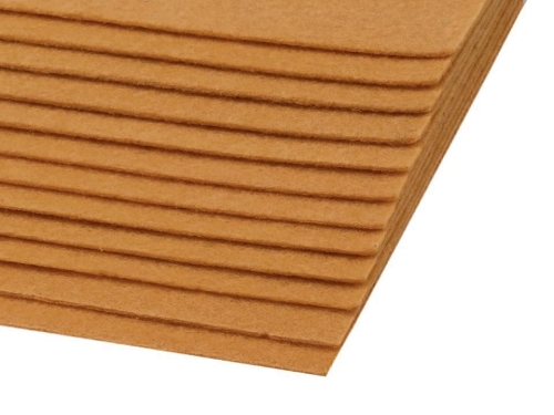 Filc 20x30 cm - Brązowy koniakowy