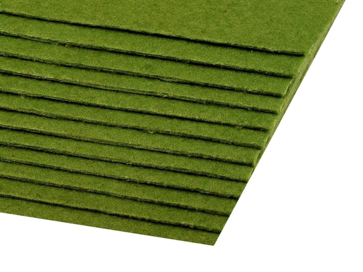 Filc 20x30 cm - Zielony oliwkowy