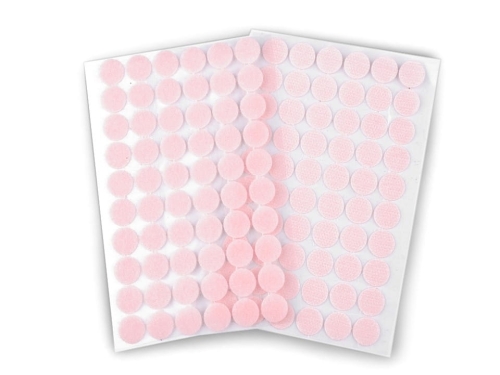 Rzep samoprzylepny kółeczka - Jasny różowy