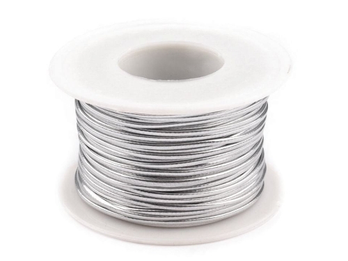 Sznurek eko-skóra - 1,5 mm - Srebrny
