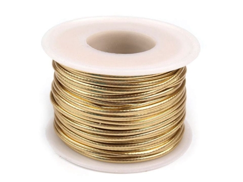 Sznurek eko-skóra - 1,5 mm - Złoty